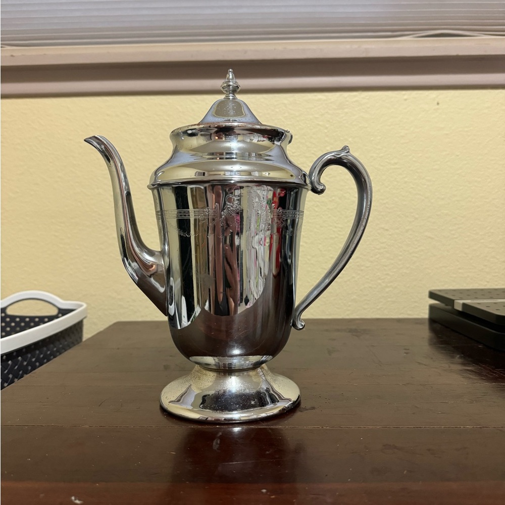Vintage LB Chrome Plated Coffee Tea Pot Server